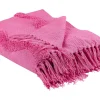 Manta Decorativa Em Algodao Rosa 125 X 150 Cm Khari