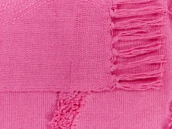 Manta Decorativa Em Algodao Rosa 125 X 150 Cm Khari