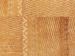 Manta Decorativa Em Algodao Amarelo E Creme 130 X 180 Cm Firozabad
