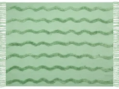 Manta Decorativa Em Algodao Verde 125 X 150 Cm Khari