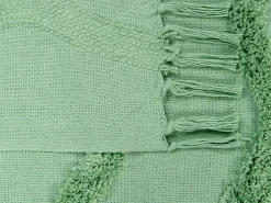 Manta Decorativa Em Algodao Verde 125 X 150 Cm Khari