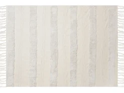 Manta Decorativa Em Algodao Branco 130 X 180 Cm Raebareli