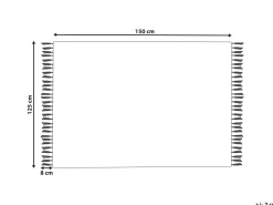 Manta Decorativa Em Algodao Roxo 125 X 150 Cm Khari