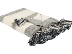 Manta Decorativa Em Algodao Creme 130 X 170 Cm Cayir