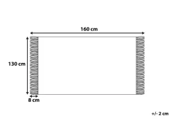 Manta Decorativa Em Algodao Preto E Branco 130 X 160 Cm Kiraman