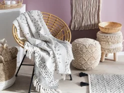 Manta Decorativa Em Cinzento Claro 130 X 150 Cm Yamalak