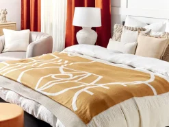 Manta Decorativa Laranja 130 X 170 Cm Palhi