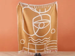 Manta Decorativa Laranja 130 X 170 Cm Palhi