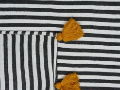 Manta Decorativa Preta E Branca 130 X 170 Cm Sunwal