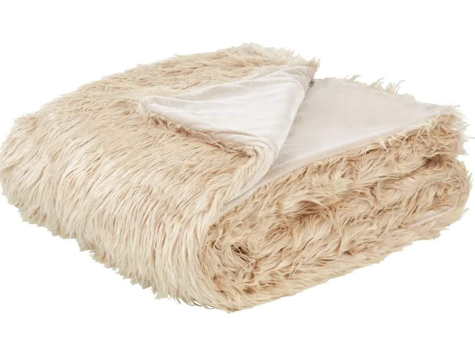 Manta Em Acrilico Castanho Claro 200 X 220 Cm Delice