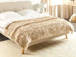 Manta Em Acrilico Castanho Claro 200 X 220 Cm Delice