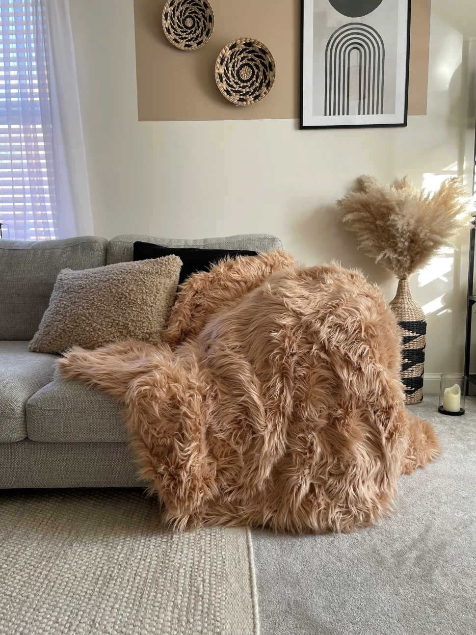 Manta Em Acrilico Castanho Claro 200 X 220 Cm Delice