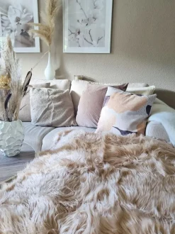 Manta Em Acrilico Castanho Claro 200 X 220 Cm Delice