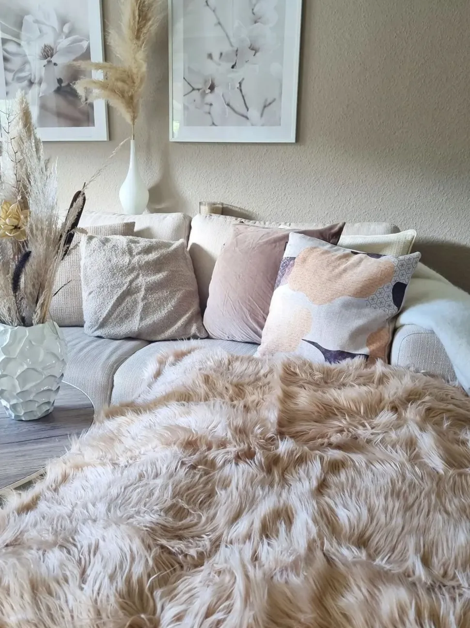 Manta Em Acrilico Castanho Claro 200 X 220 Cm Delice