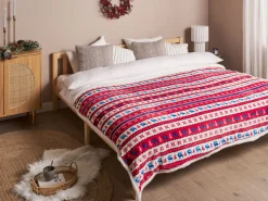 Manta Vermelha E Azul 200 X 220 Cm Reka