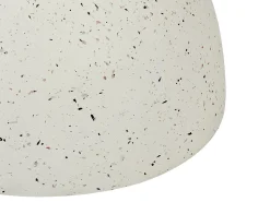 Mesa De Apoio Branca Com Efeito Terrazzo Caoria