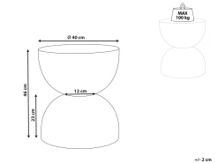 Mesa De Apoio Branca Com Efeito Terrazzo Caoria