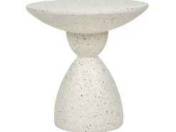 Mesa De Apoio Branca Com Efeito Terrazzo Caffi
