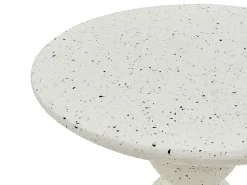 Mesa De Apoio Branca Com Efeito Terrazzo Caffi