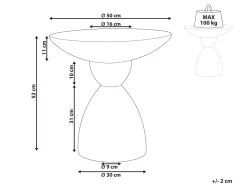Mesa De Apoio Branca Com Efeito Terrazzo Caffi