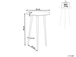 Mesa De Apoio Dourada E Preta Munnar