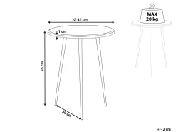 Mesa De Apoio Dourada E Preta Telfer