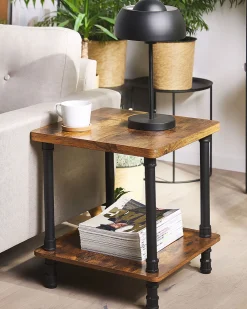 Mesa De Apoio Em Castanho Escuro Veril