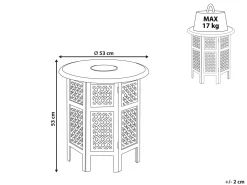 Mesa De Apoio Em Madeira Castanha Clara Santra