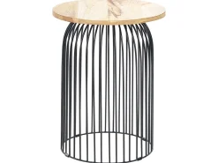 Mesa De Apoio Em Madeira Clara De Mango E Preta Wills