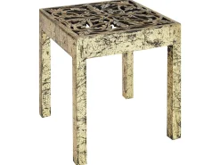 Mesa De Apoio Em Madeira Preta E Dourada Palasi