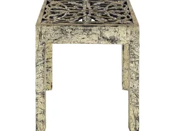 Mesa De Apoio Em Madeira Preta E Dourada Palasi