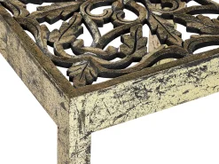 Mesa De Apoio Em Madeira Preta E Dourada Palasi