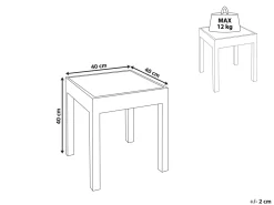 Mesa De Apoio Em Madeira Preta E Dourada Palasi