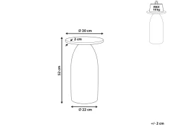 Mesa De Apoio Em Madeira Clara De Mango E Dourada Waihi