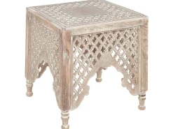 Mesa De Apoio Em Madeira Clara De Mango Kadma