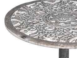 Mesa De Apoio Em Madeira De Mango Cinzenta Napara