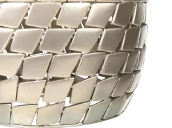 Mesa De Apoio Em Madeira Clara De Mango E Prateado Jabiru