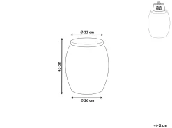 Mesa De Apoio Em Madeira Clara De Mango E Prateado Jabiru