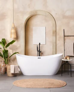 Mesa De Apoio Em Marmore Branco Com Preto Tihoi