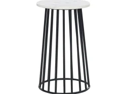 Mesa De Apoio Em Marmore Branco Com Preto Taree