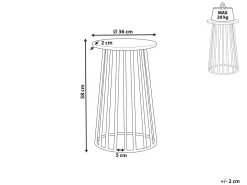 Mesa De Apoio Em Marmore Branco Com Preto Taree