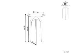 Mesa De Apoio Em Marmore Branco E Dourado Tilpa
