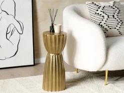 Mesa De Apoio Em Metal Dourado Ouyen