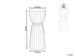 Mesa De Apoio Em Metal Dourado Ouyen