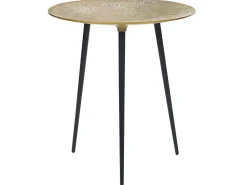 Mesa De Apoio Em Metal Dourado E Preto Waipu