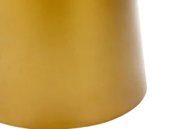 Mesa De Apoio Em Metal Dourado E Preto Kerang