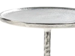 Mesa De Apoio Em Metal Prateado Meda