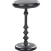Mesa De Apoio Em Metal Preto Atapo