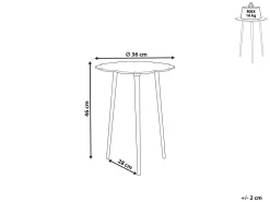 Mesa De Apoio Em Metal Prateado E Preto Puhoi