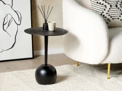 Mesa De Apoio Em Metal Preto Eucla